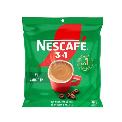 Cà phê rang xay hòa tan 3in1, vị rang đậm-Nescafe, túi (736g/46gói*16g).