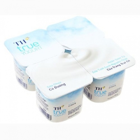 Sữa chua TH có đường-TH True, vỉ (100g*4hộp),