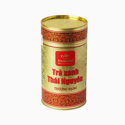 Trà xanh Thái Nguyên, thượng hạng-Trà Đại Gia, hộp thiếc (100g).