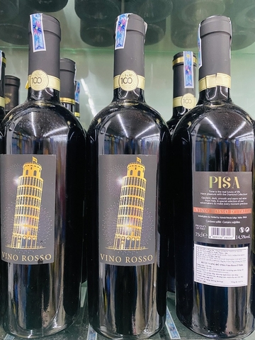 Rượu vang đỏ Pisa Vino Rosso-Ý (750ml, 14.5%) (có hộp)