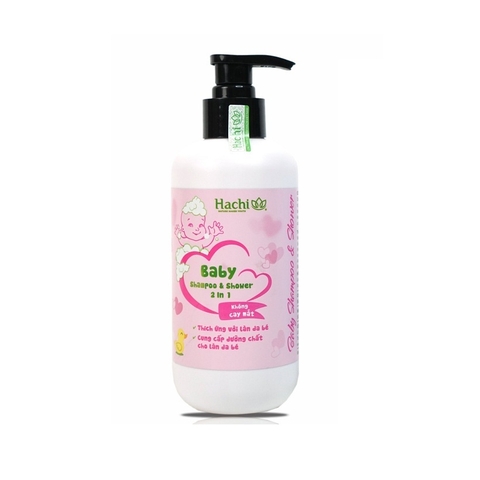 Dầu tắm gội Baby Shampoo & Shower 2in1, cho bé từ 0-6 tuổi-Hachi (350ml),