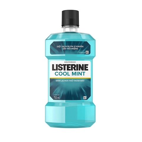 Nước súc miệng Listernine Cool Mint, hơ thở thơm mát (750ml),