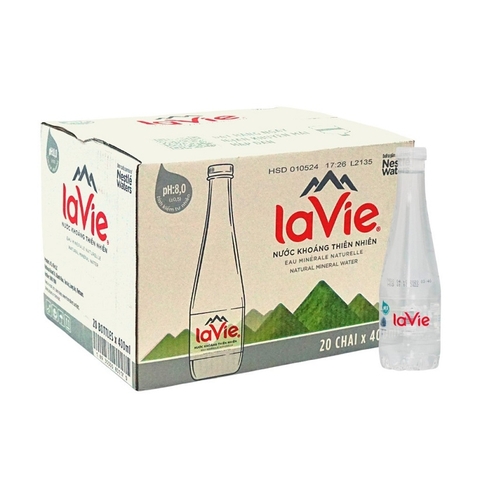 Nước khoáng thiên nhiên Lavie, thùng (20chai*400ml),