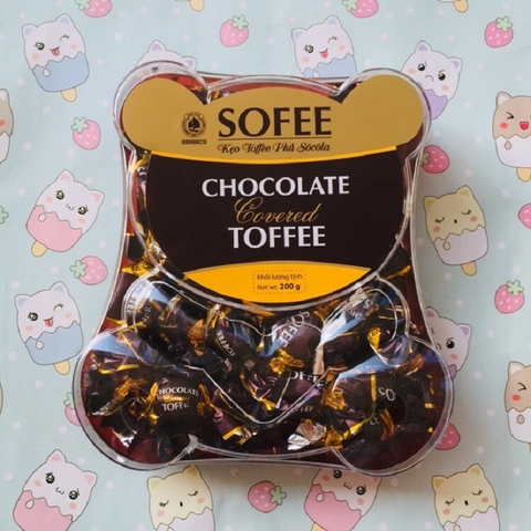 Kẹo Soffee, phủ socola-Hải Hà, hộp gấu (200g).