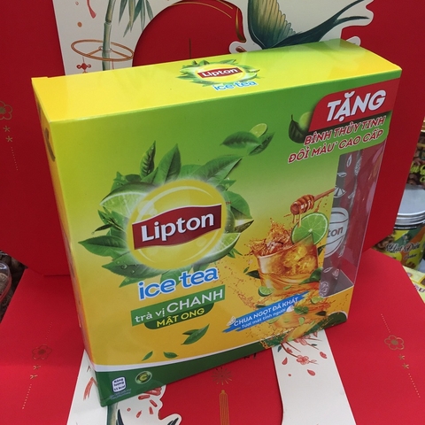 Trà Ice Tea, trà vị chanh mật ong-Lipton, hộp (448g/2hộp*224g/16*14g),