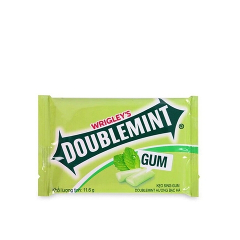 Kẹo Sing-gum Doublemint hương bạc hà, vỉ (11,6g).