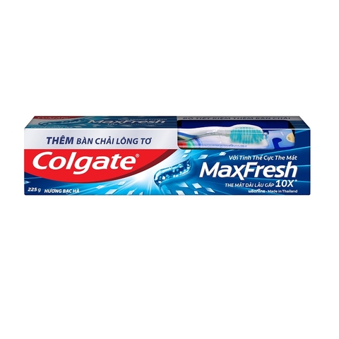 Kem đánh răng Colgate Max Fresh, hương bạc hà cực the mát (225g)