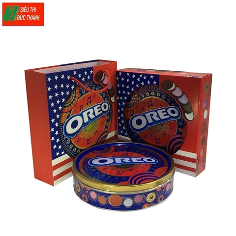 Bánh quy Oreo thập cẩm-Indonesia, hộp thiếc (344.4g),