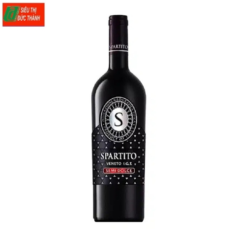 Rượu vang đỏ ngọt Spartito Semi Dolce-Italia, chai (750ml, 10.5%).