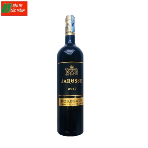 Rượu vang Jarosse Bordeaux 2019-Pháp, chai (750ml, 13.5%).