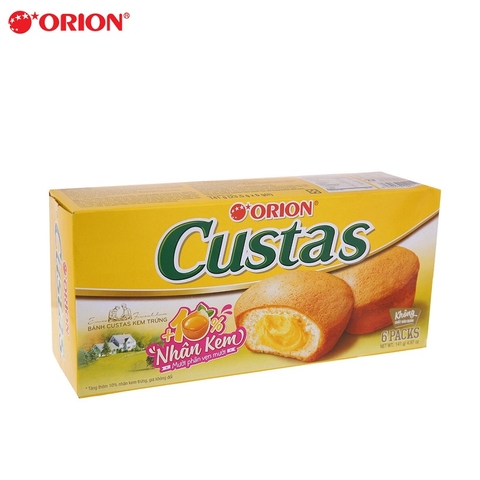 Bánh Custas kem trứng-Orion, hộp (141g/6p).