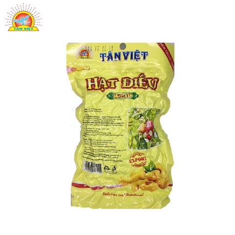 Hạt điều rang muối còn vỏ W240-Tân Việt, túi (450g).