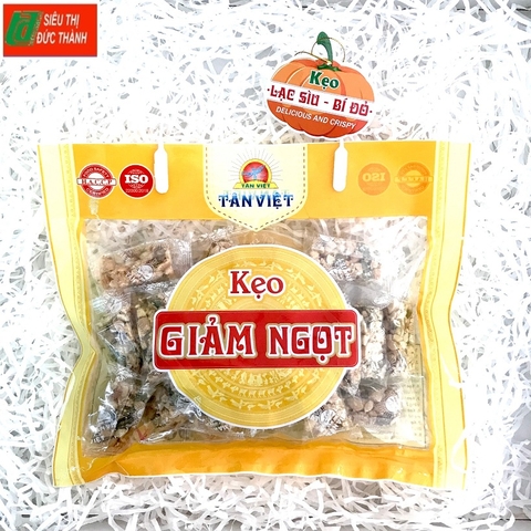 Kẹo lạc sìu bí đỏ, kẹo giảm ngọt-Tân Việt, gói xách (300g).