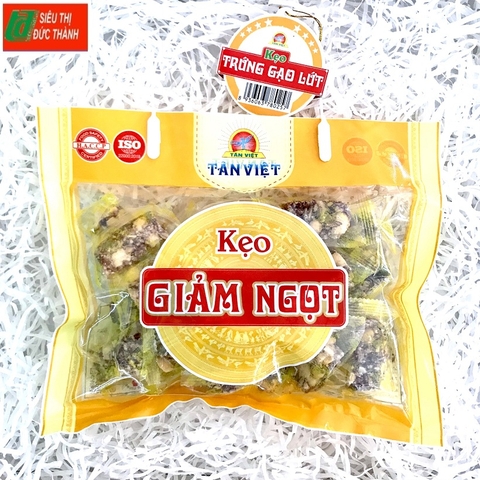 Kẹo trứng gạo nứt, kẹo giảm ngọt-Tân Việt, gói xách (230g).