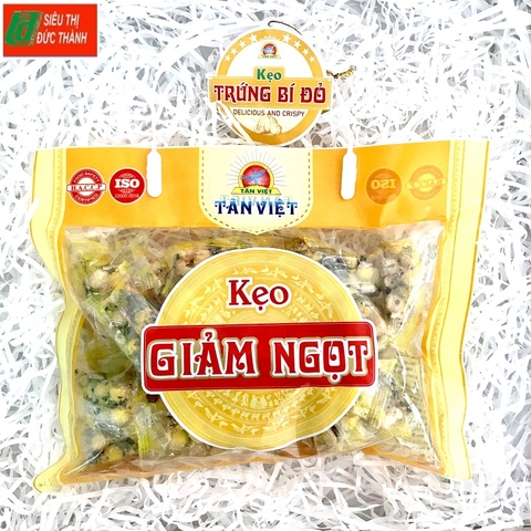 Kẹo trứng bí đỏ, kẹo giảm ngọt-Tân Việt, gói xách (230g).