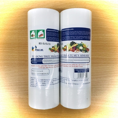 Túi đựng thực phẩm tự hủy sinh học-Việt An, cuộn (20*30cm/500g).