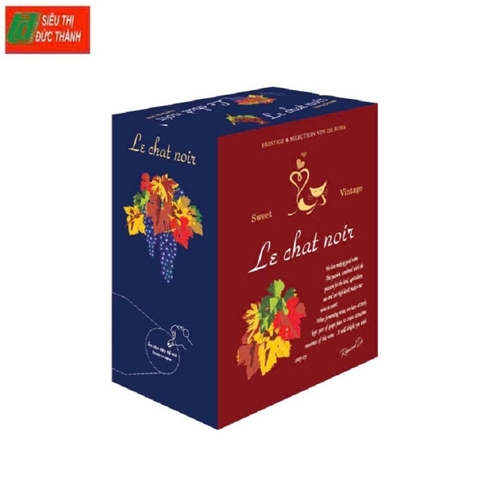 Rượu vang ngọt Le Chat Noir- Đà Lạt (Vĩnh Tiến), bịch (3lít, 11%).