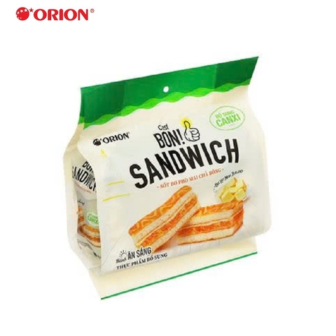 Bánh C'est Bon Sandwich sốt bơ phô mai chà bông-Orion, hộp (147g).