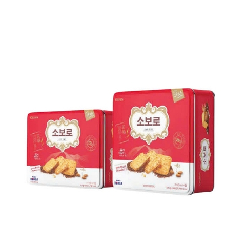 Bánh Crown Grace Soboro Cracker-Hàn Quốc, hộp thiếc (360g).