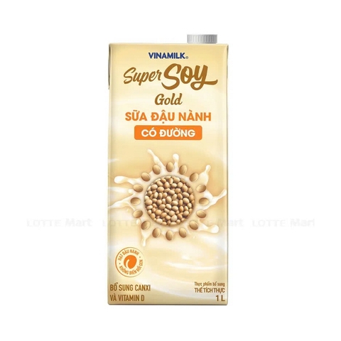 Sữa đậu nành có đường Super Soy gold-Vinamilk, hộp (1lít).