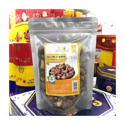 Hạt điều rang muối-Queen Nuts, túi zip (400g),