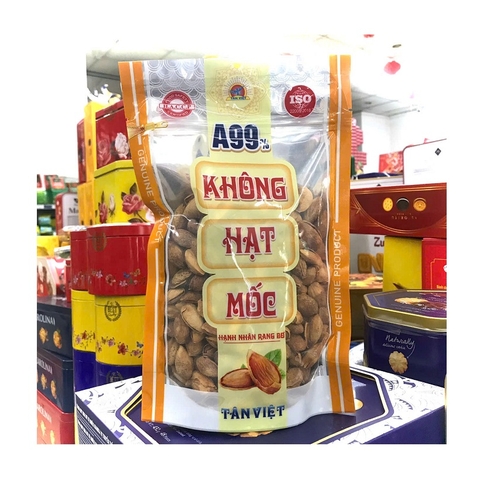 Hạt hạnh nhân rang bơ A99-Tân Việt, túi zip (450g).