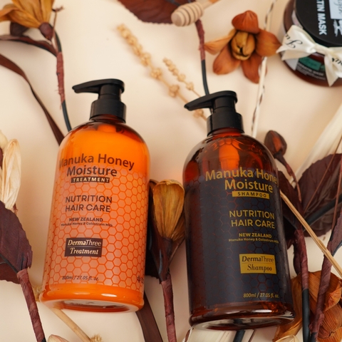 BỘ GỘI XẢ KEO ONG MANUKA DERMATHREE