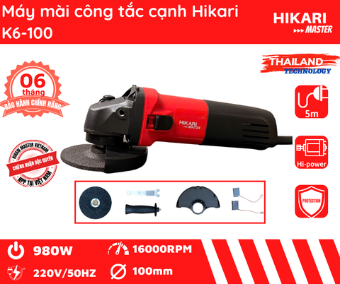 Máy mài góc Hikari K6-100 model 2026
