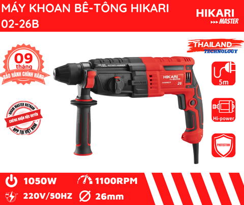 Máy khoan chuyên 3 chức năng Hikari 02-26D model 2026
