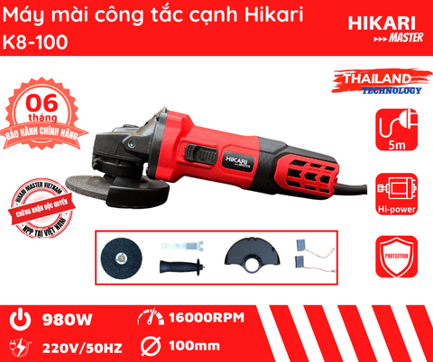 Máy mài góc công tắc cạnh Hikari K8-100