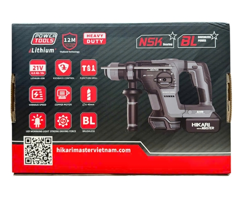 Máy khoan đục bê-tông pin Hikari HKR-04/26BL