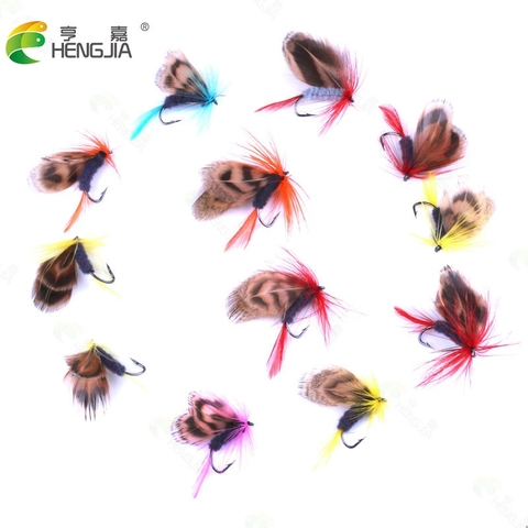 Set 12 Mồi Gắn Lông Vũ Và Cánh Bướm Siêu Xịn - BEE136