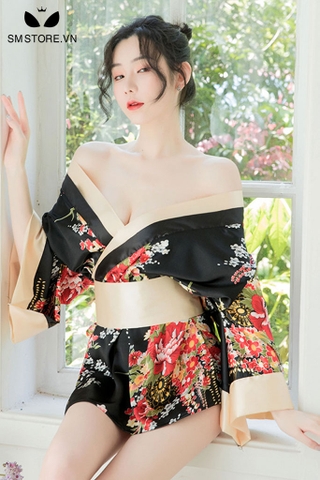 SMS047 - Đồ ngủ kimono cosplay nữ nhân Nhật Bản cách tân áo ngắn