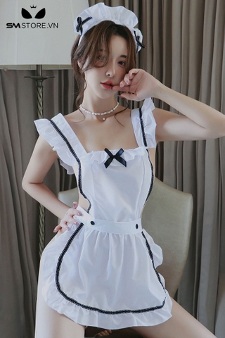 SMS318 - cosplay hầu gái buộc dây với thiết kế dây chéo gợi cảm