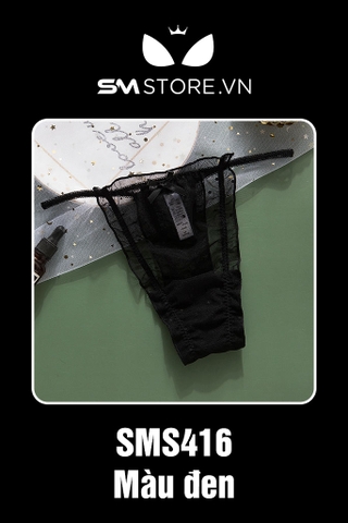 SMS416 - quần lót siêu nhỏ 1 dây với họa tiết chấm bi xuyên thấu