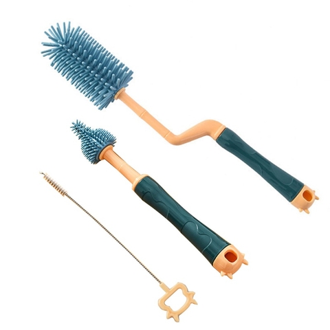 Bộ sản phẩm làm sạch bình sữa, núm vú giả bằng silicone - BEE040