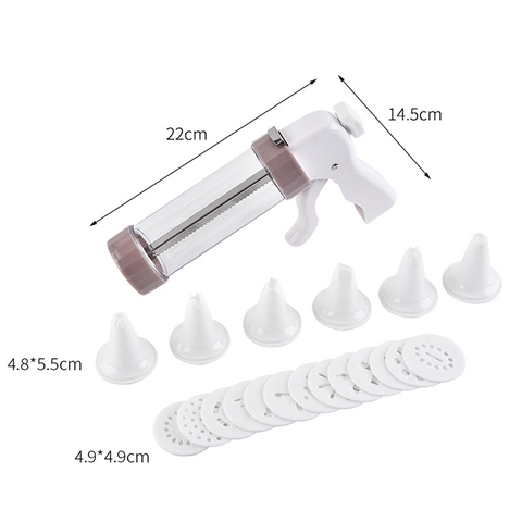 Bộ Dụng Cụ Làm Bánh Quy Kèm Con Dấu Và Vòi Phun Tiện Dụng | BEE057