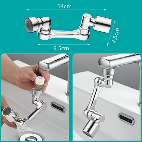 Vòi Tăng Áp Độ Xoay 1440° Thay Thế Tiện Ích Vòi Chậu Rửa - BEE072