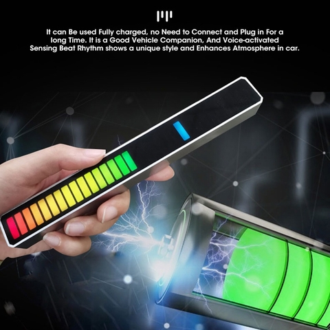 Thanh đèn LED RGB 3D nháy theo nhạc có pin sạc USB - BEE082