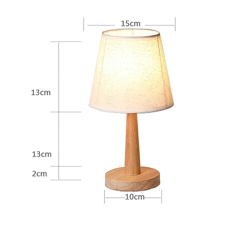 Đèn ngủ bằng gỗ Bắc Âu decor trang trí để bàn - BEE084