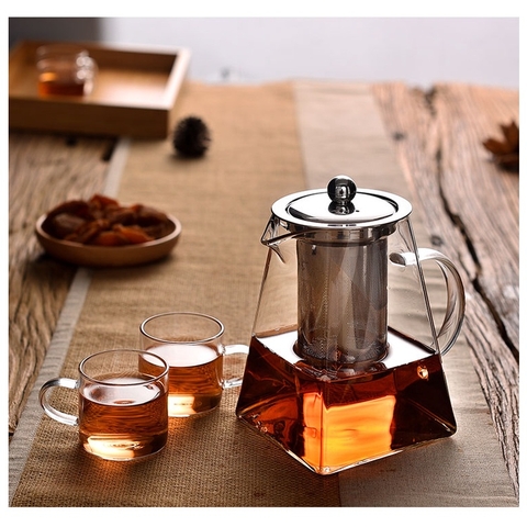 Bộ Ấm Pha Trà Bằng Thủy Tinh Cao Cấp Sức Chịu Nhiệt Cao - BEE085