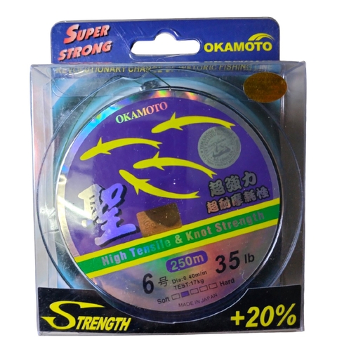 Cước Câu Cá Okamoto 250m - Cước 4 Con Cá Chuyên Dùng Cho Cần Câu Máy