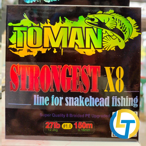 Dù PE Toman X8 150m- Chuyên Dùng Đánh Lure, Tổng Hợp,