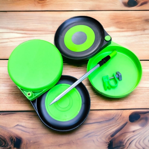 Khay Đựng Mồi Câu Cá 2 Tầng, Có Kèm Chống Đất Và Pass Gắn Ghế