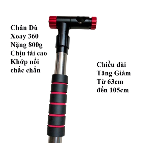 Thân Cắm Ô Xoay 360, Hợp Kim Nhôm Nguyên Khối, Khớp Xoay, Tăng Giảm Chắc Chắn