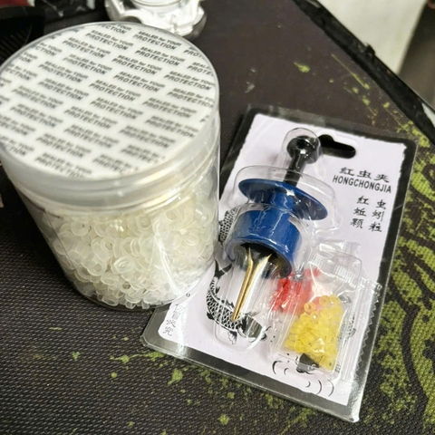 Hũ Chun Và Kẹp Chun Dùng Gắp Trùn, Buộc Hạt Xã, Kẹp Hạt Đan Câu Cá