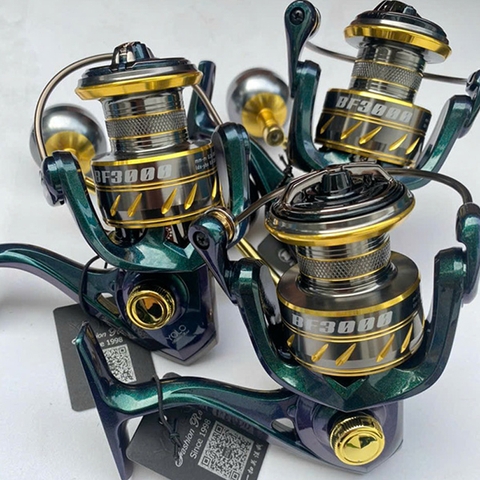 Máy Câu Cá Cao Cấp Chính Hãng YOLO BF Kim Loại độ núm tròn tải cá khủng