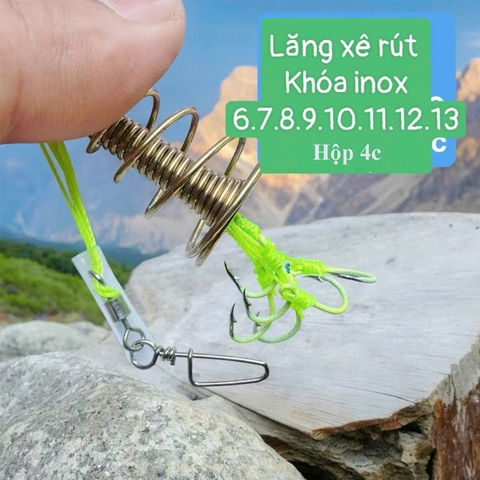 Lưỡi Câu Lăng Xê Rút INOX, Giúp Chống Mắc đáy khi thu dây