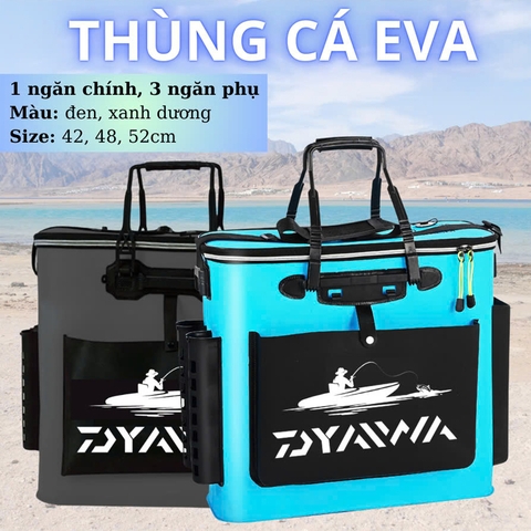 Thùng Đựng Cá Đa Năng DYAWA 1 ngăn lớn 3 ngăn nhỏ, Chất Liệu Nhựa EVA Cao Cấp