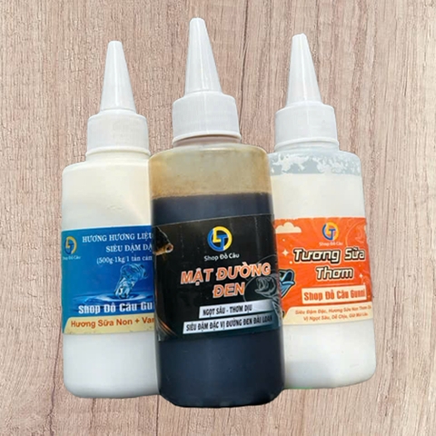 (Chai 100ml ) Hương Liệu Câu Cá Chép Trôi, Trắm Cỏ. Tương Sữa Thơm, Hương Sữa Non, Mật Đường Đen